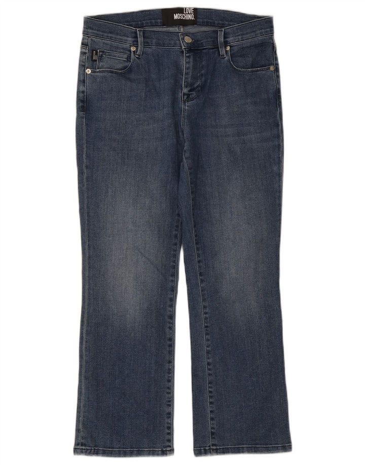Jeans Cropped MOSCHINO Donna W28 L25 Cotone Blu