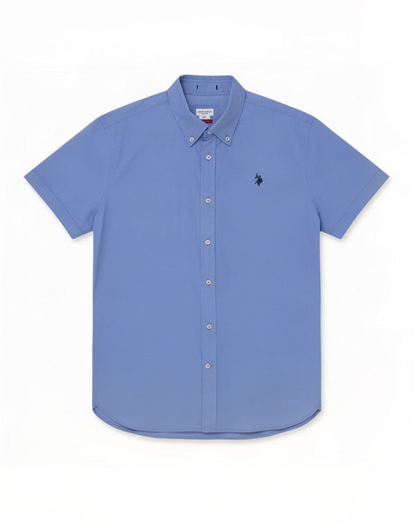 Polo Assn. degli Stati Uniti Camicia da uomo a maniche corte XL in cotone blu