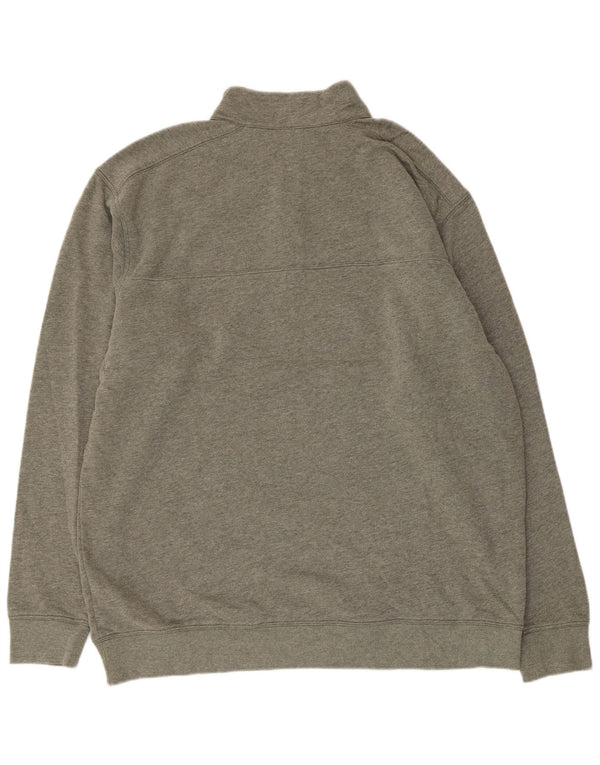 Felpa Columbia da uomo con zip e collo, maglione XL, cotone kaki