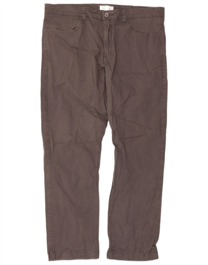 CALVIN KLEIN Pantaloni casual dritti da uomo W36 L30 Cotone grigio