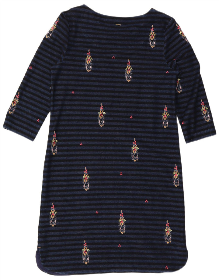 Abito a trapezio da donna con maniche a 3/4 di White Stuff UK 12 Medio a righe blu navy