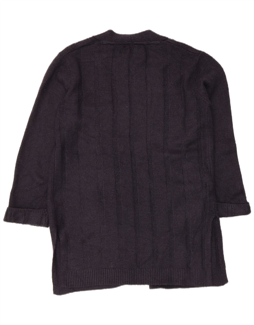 Maglione cardigan aperto lungo da donna Marks & Spencer UK 10 piccolo blu navy