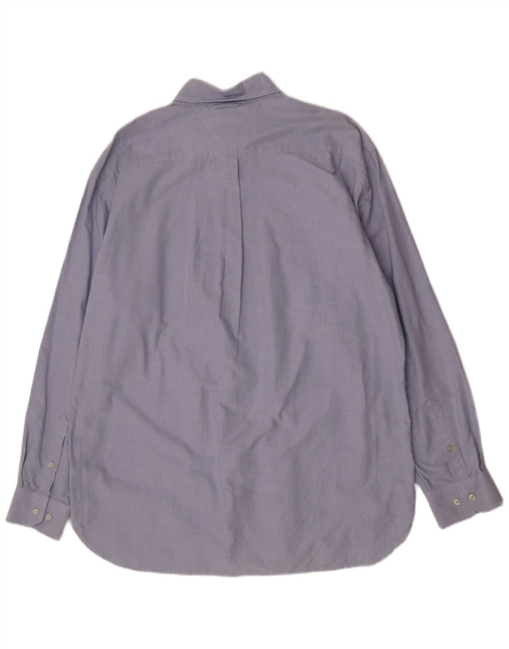 Camicia da uomo Regular Fit Tommy Hilfiger Large in cotone blu