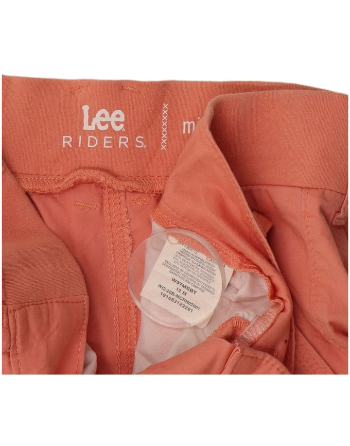 Pantaloncini chino Lee Riders a vita media da donna US 12 Large W34 cotone arancione