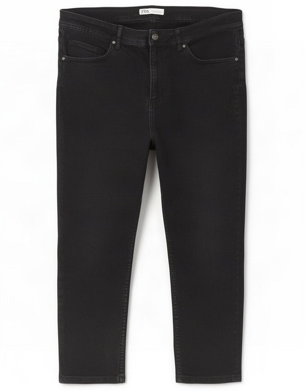 Zara Jeans corti da uomo EU 42 Large W32 L24 Nero