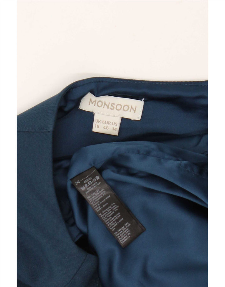 Abito tubino da donna Monsoon UK 18 XL viscosa blu