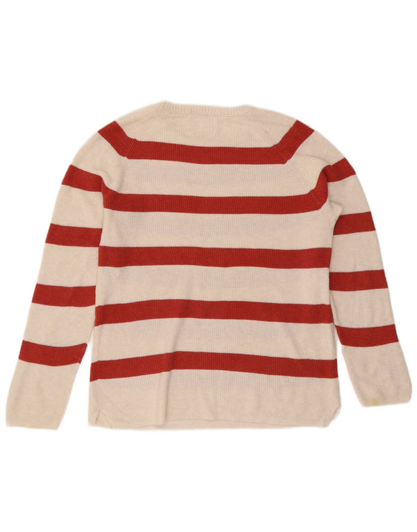 Zara Girls Boat Neck Jumper Sweater 11-12 Years White Striped