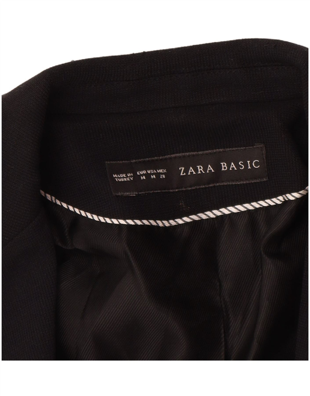 Giacca Blazer a 1 Bottone da Donna ZARA UK 12 Media Nera
