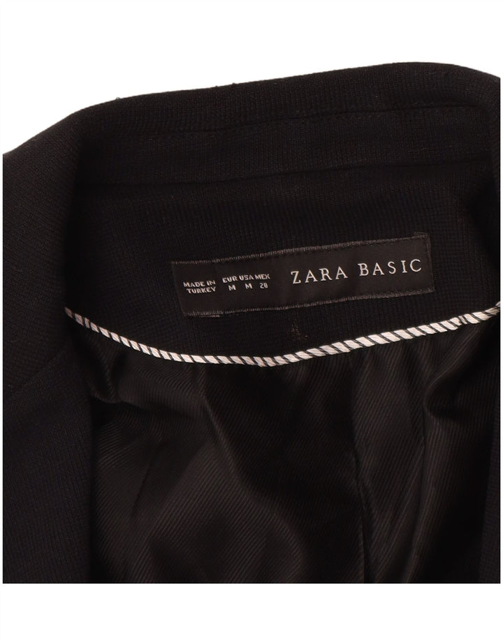Giacca Blazer a 1 Bottone da Donna ZARA UK 12 Media Nera