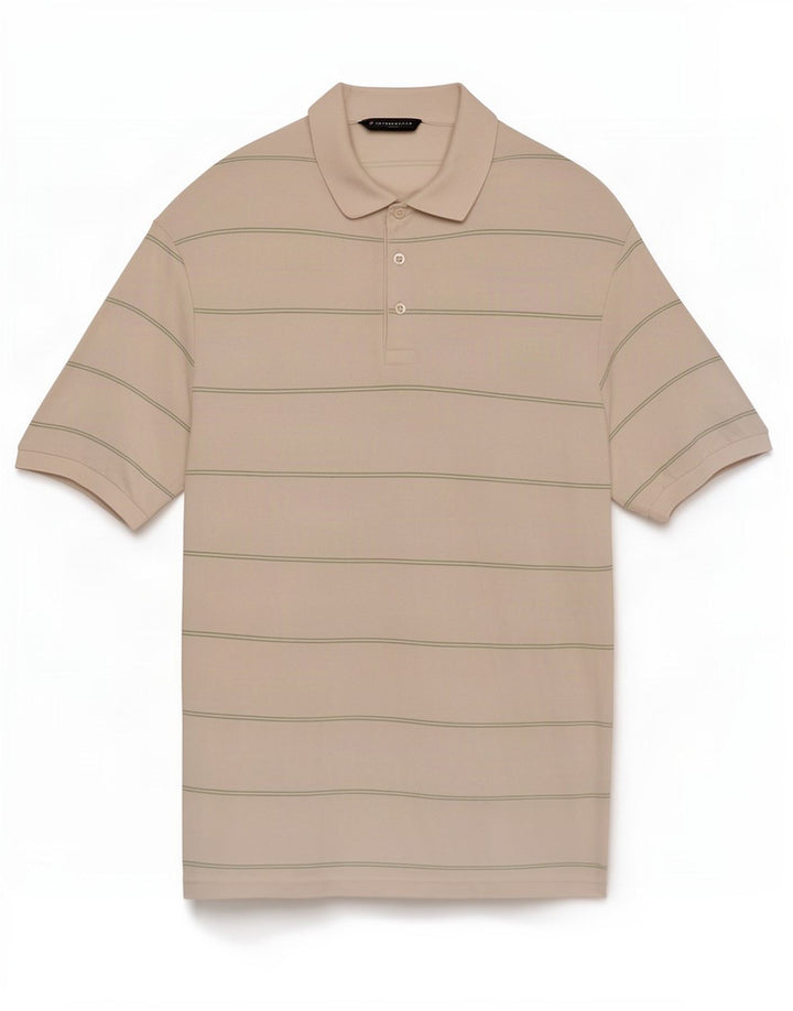 Polo da uomo Marks & Spencer in cotone a righe bianche medie