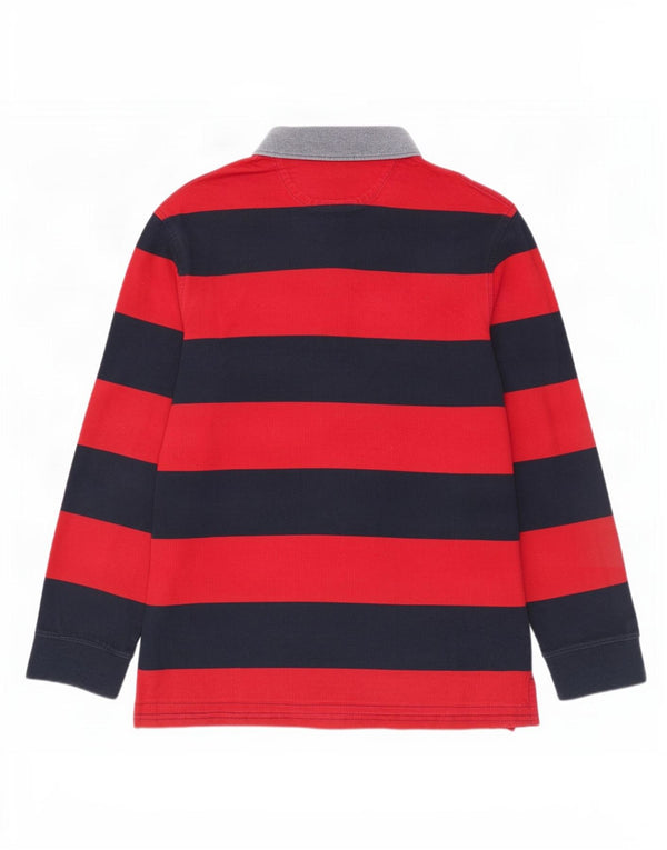 Polo da rugby da uomo a maniche lunghe Timberland XL in cotone a righe rosse