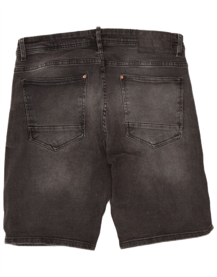 Pantaloncini di jeans da uomo ZARA EU 46 XL W36 cotone grigio