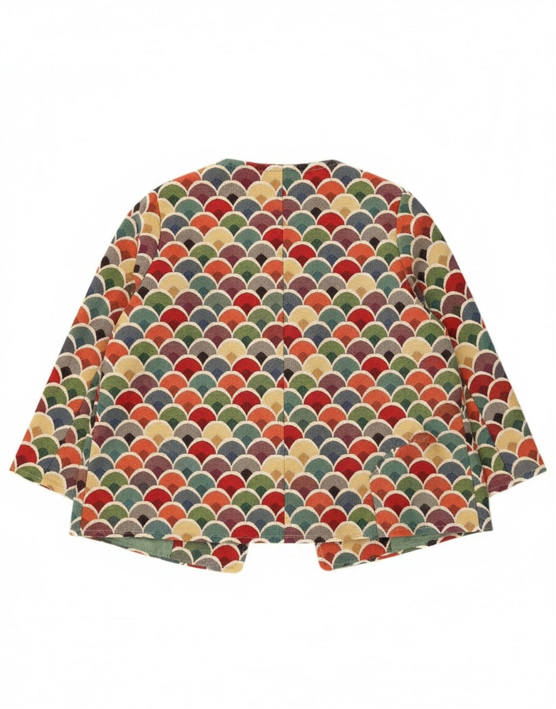 Giacca blazer vintage da donna con maniche a 3/4 UK 12 media multicolore