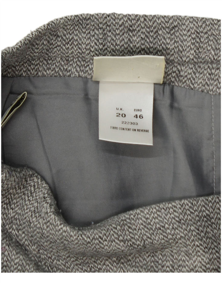 Gonna a tromba da donna EASTEX UK 20 2XL W40 Poliestere grigio a spina di pesce