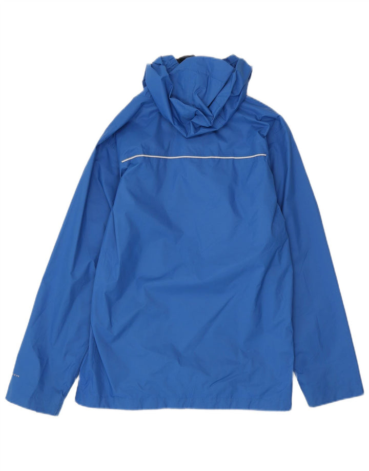 Giacca antipioggia con cappuccio Columbia Omni-Tech da ragazzo 14-15 anni, grande in nylon blu