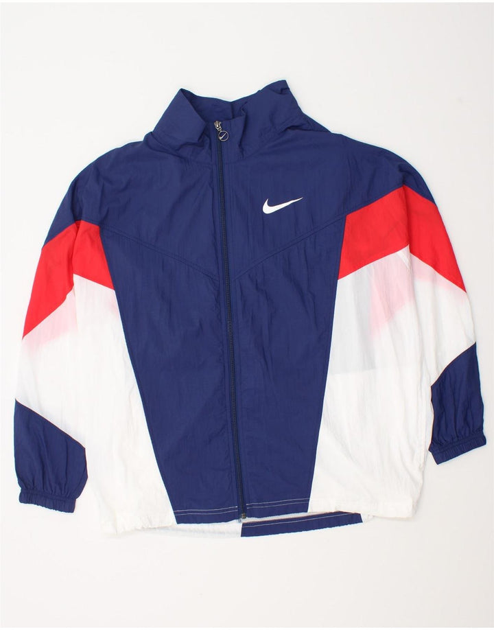 Giacca da tuta da uomo Nike, giacca grande, in nylon color block blu navy