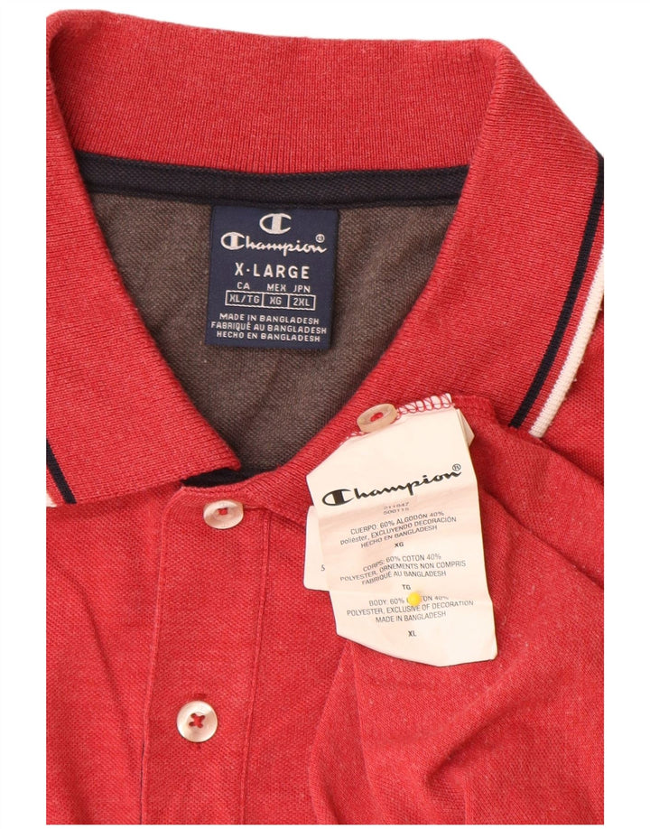 Polo da uomo Champion XL in cotone rosso