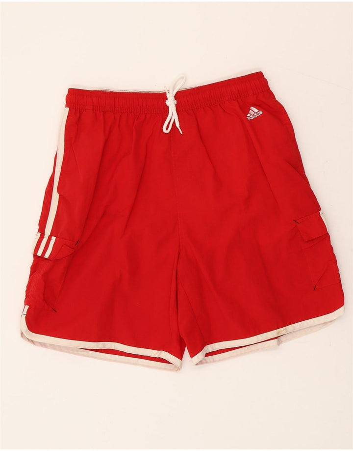 Pantaloncini sportivi Adidas da uomo grandi in poliestere rosso