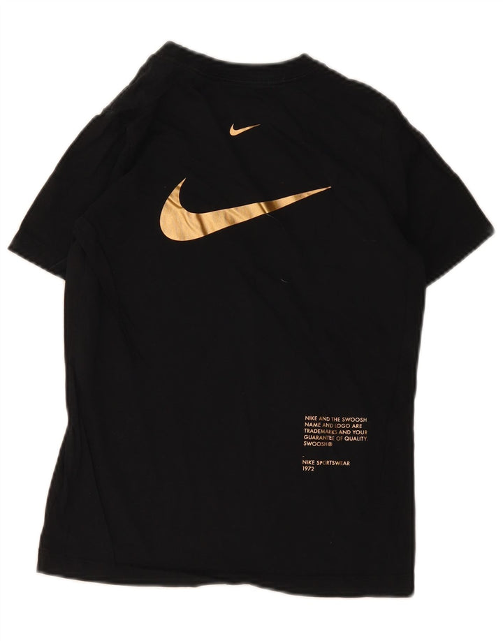 Maglietta Nike da bambino con grafica Swoosh, 10-11 anni, media, nera