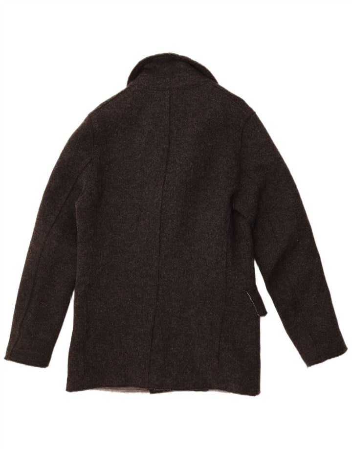 PRENTISS Cappotto da marinaio lavorato a maglia da uomo IT 50 Large in lana grigia