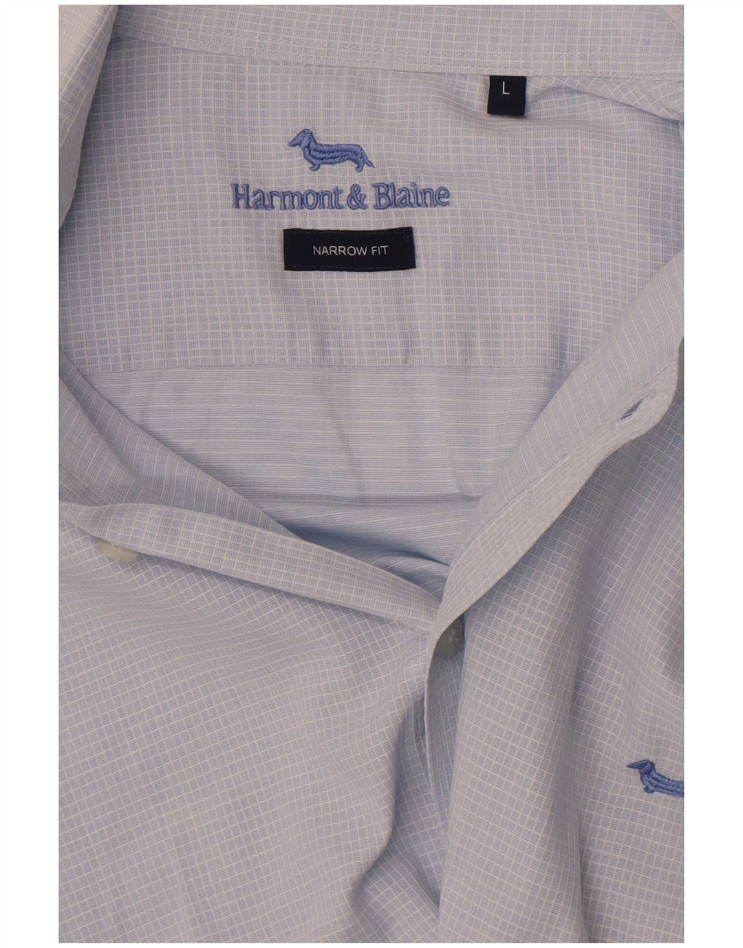 Camicia da uomo Harmont & Blaine vestibilità stretta grande a quadretti blu