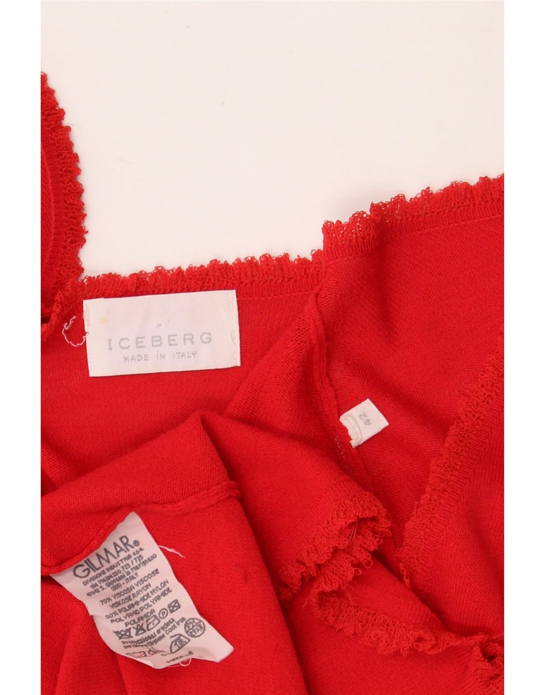 Maglia Cardigan Donna Iceberg IT 42 Rosso Medio Viscosa