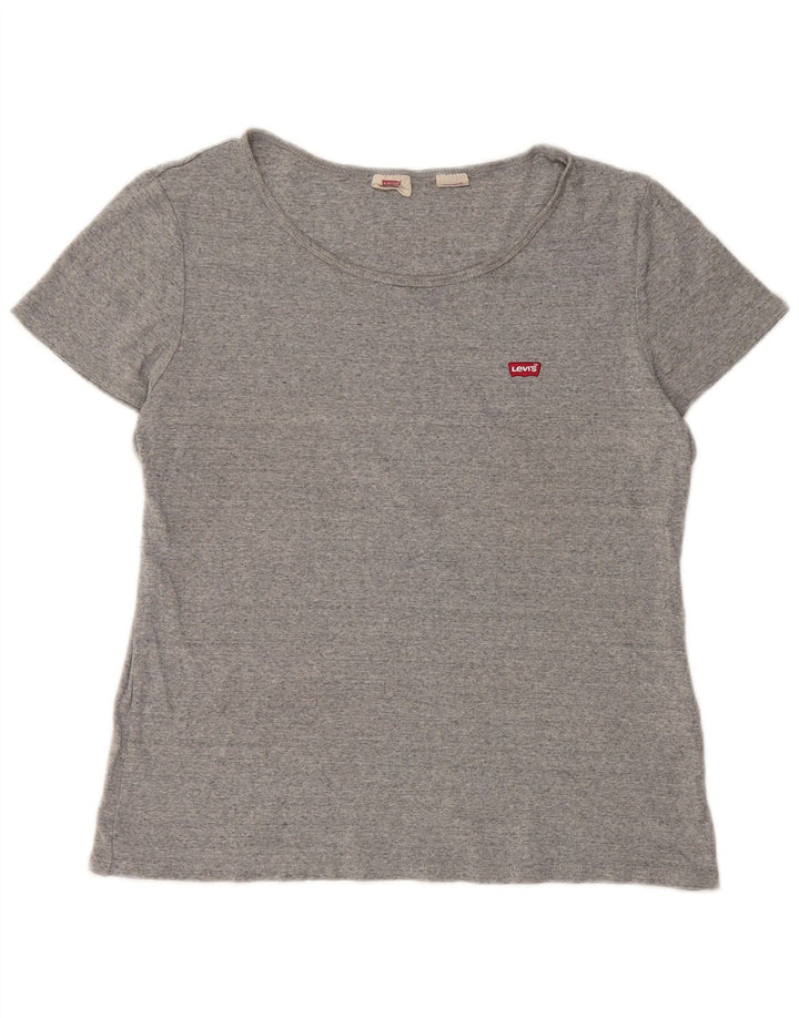 T-shirt corta da donna Levi's Top XL in cotone chiazzato grigio