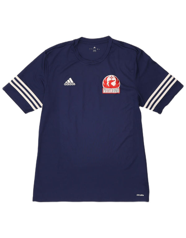 T-shirt grafica Adidas Marciana FC da uomo, grande, in poliestere blu navy