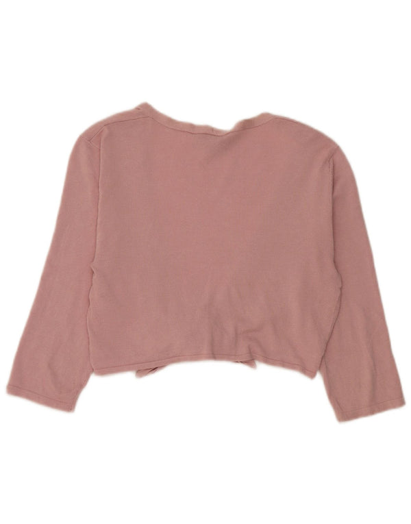 Phase Eight - Top cardigan da donna corto con maniche a 3/4 e allacciatura sul davanti, UK 10, piccolo rosa