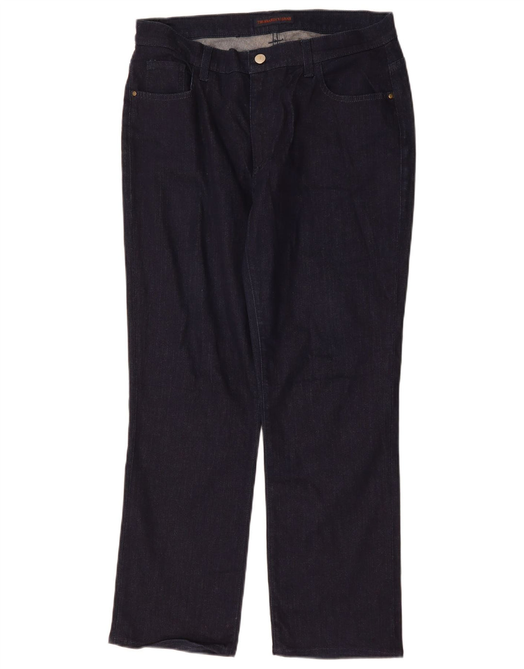 Jeans Dritti Donna Trussardi IT 48 XL W34 L28 Blu Navy Poliestere