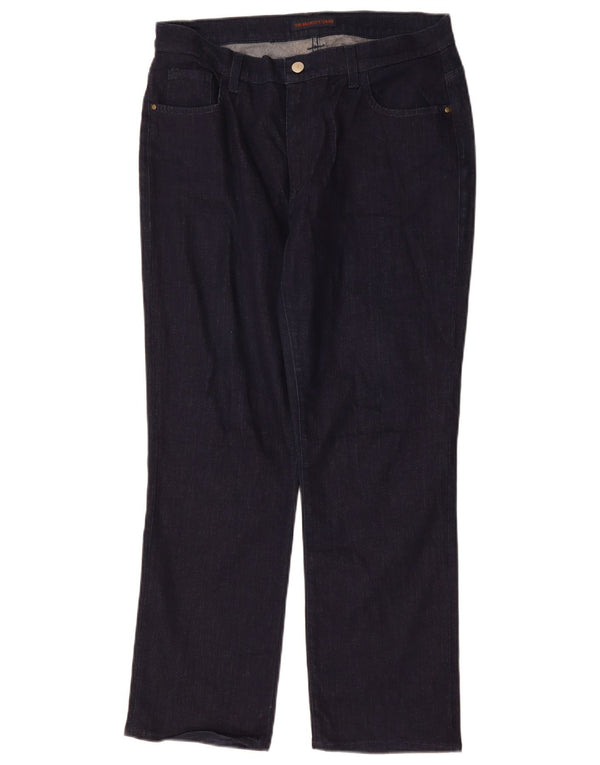 Jeans Dritti Donna Trussardi IT 48 XL W34 L28 Blu Navy Poliestere