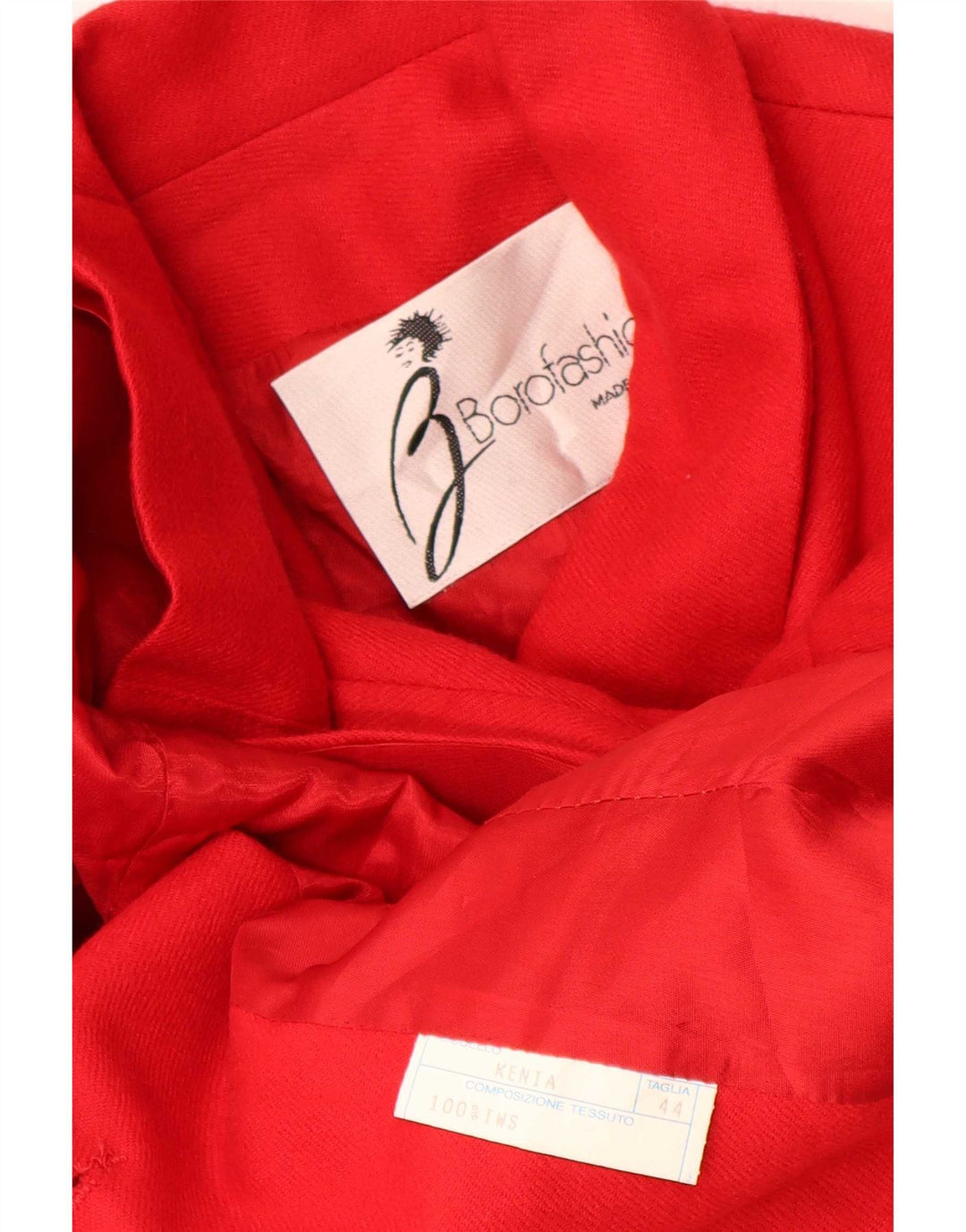 Giacca blazer vintage da donna a 5 bottoni IT 44 lana rossa media classica