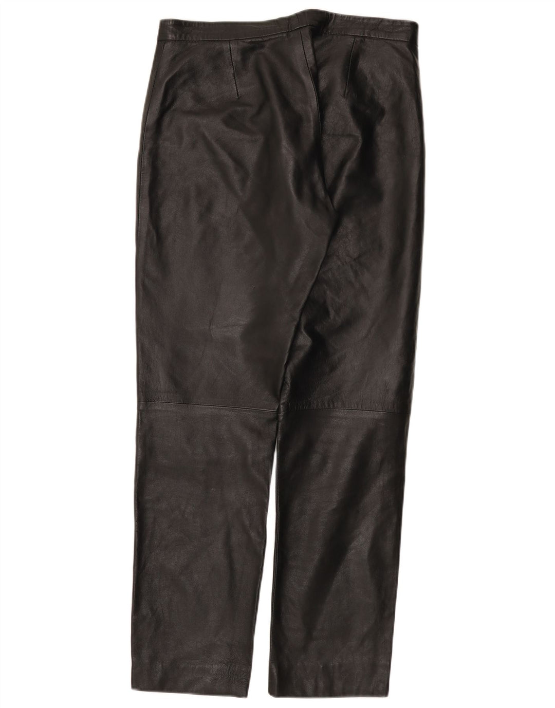 Pantaloni Dritti In Pelle Donna Conbipel IT 48 XL W30 L29 Pelle Nera