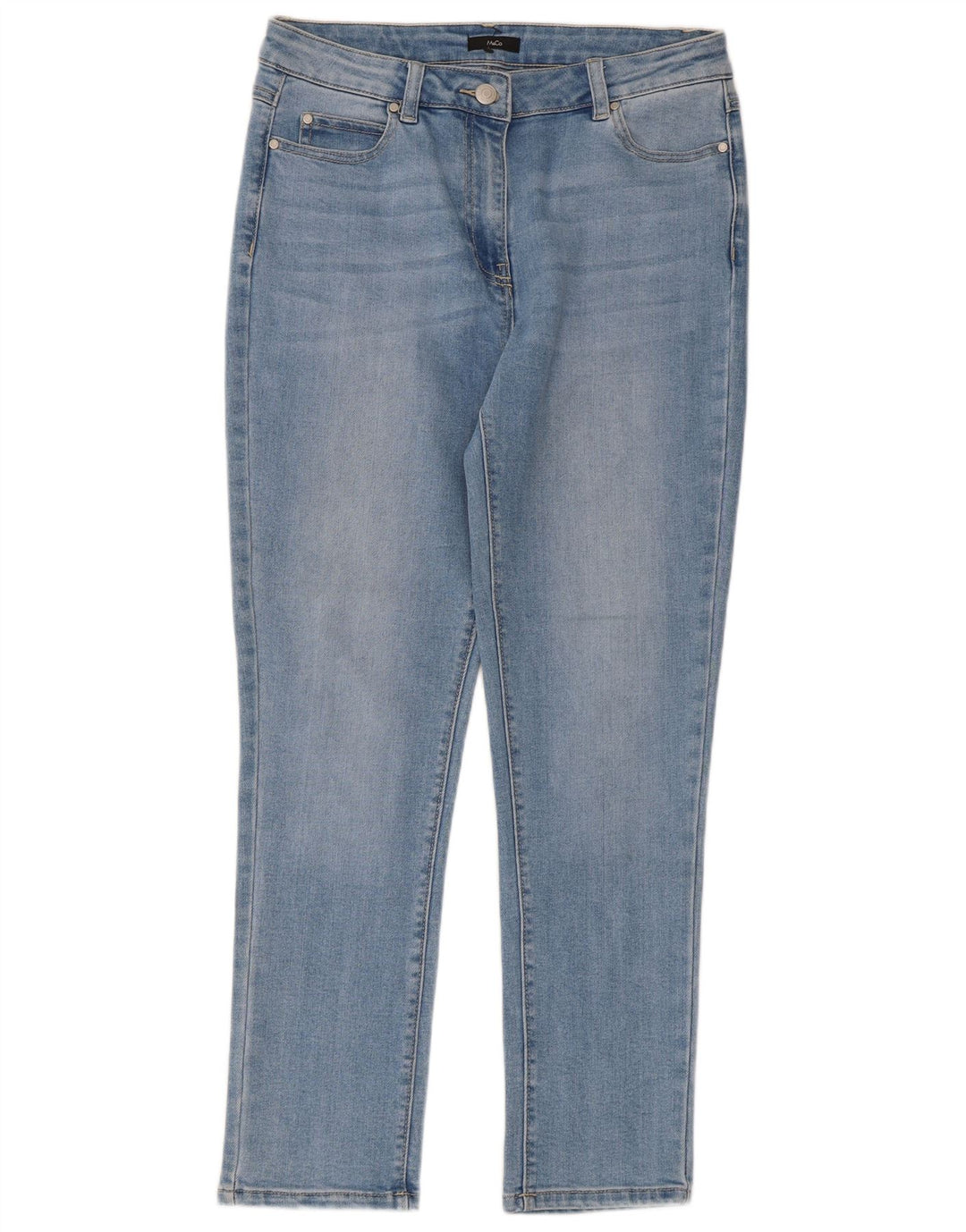 Jeans slim da donna M&Co UK 12 medio W32 L27 cotone blu