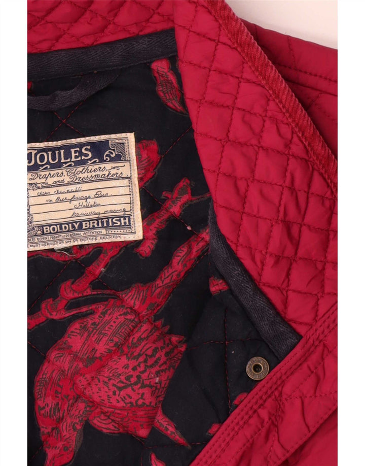 Giacca trapuntata da donna Joules UK 16 grande rosa