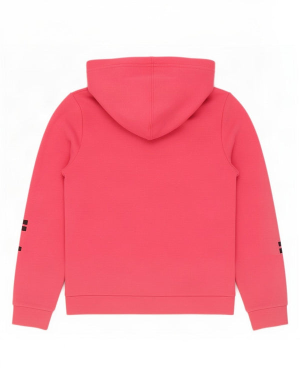 Adidas Girls Graphic Zip Hoodie Sweater 11-12 Years Pink Cotton