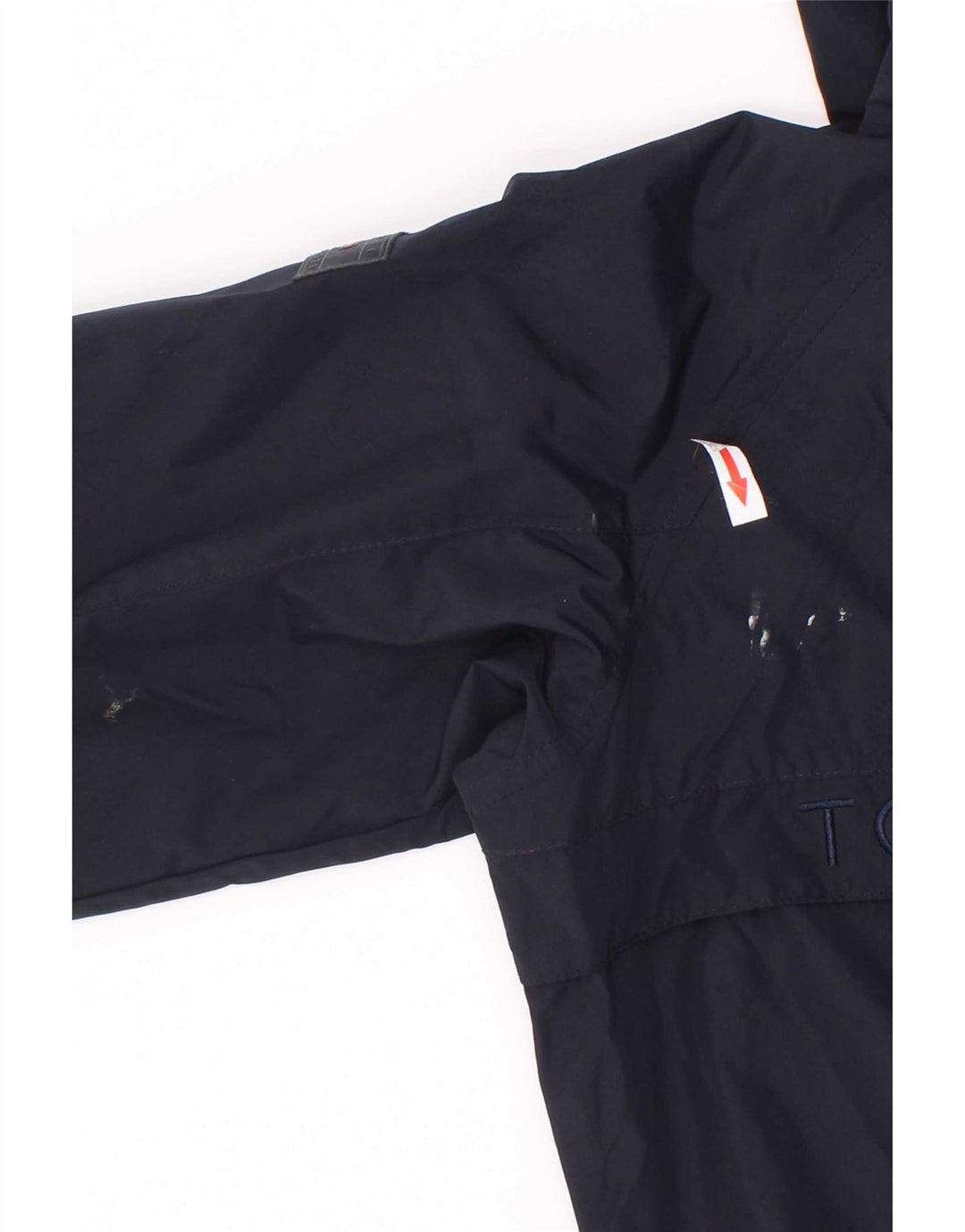 Giacca antipioggia con cappuccio grafica per ragazzi Tommy Hilfiger 5-6 anni blu navy