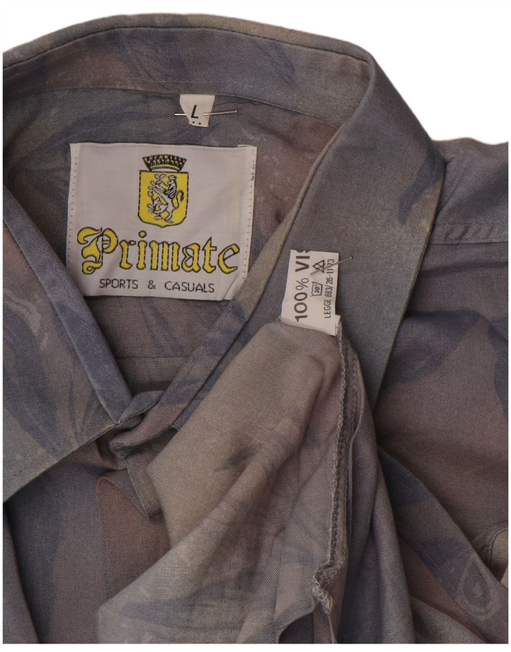 Camicia Uomo VINTAGE Large in Viscosa Floreale Floreale