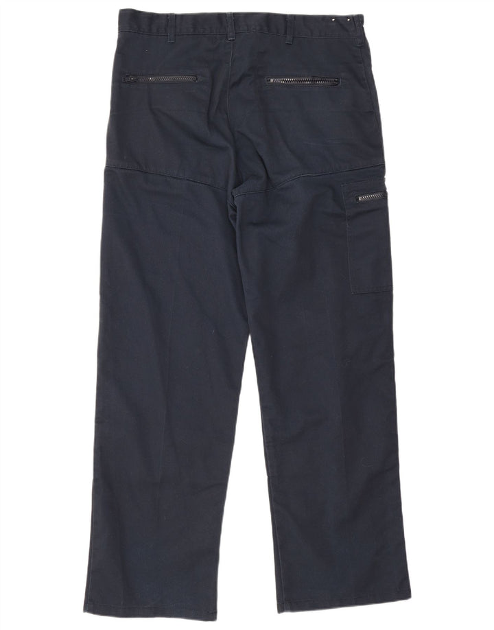 Pantaloni cargo dritti da uomo Dickies W34 L31 poliestere blu navy