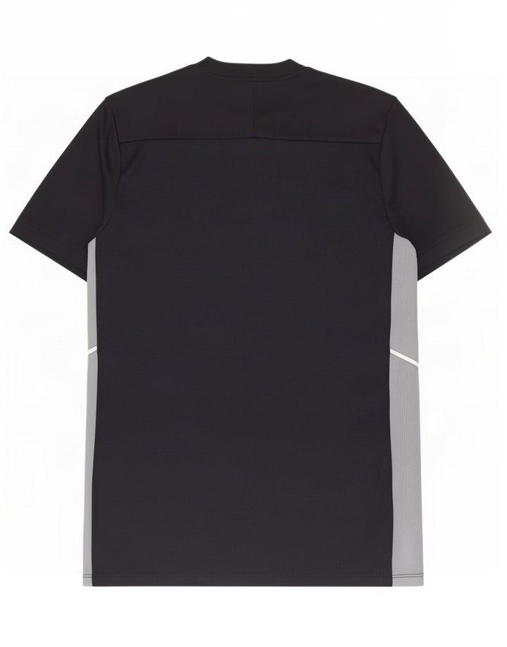T-shirt Nike da uomo Dri Fit Slim, parte superiore in poliestere color block medio nero