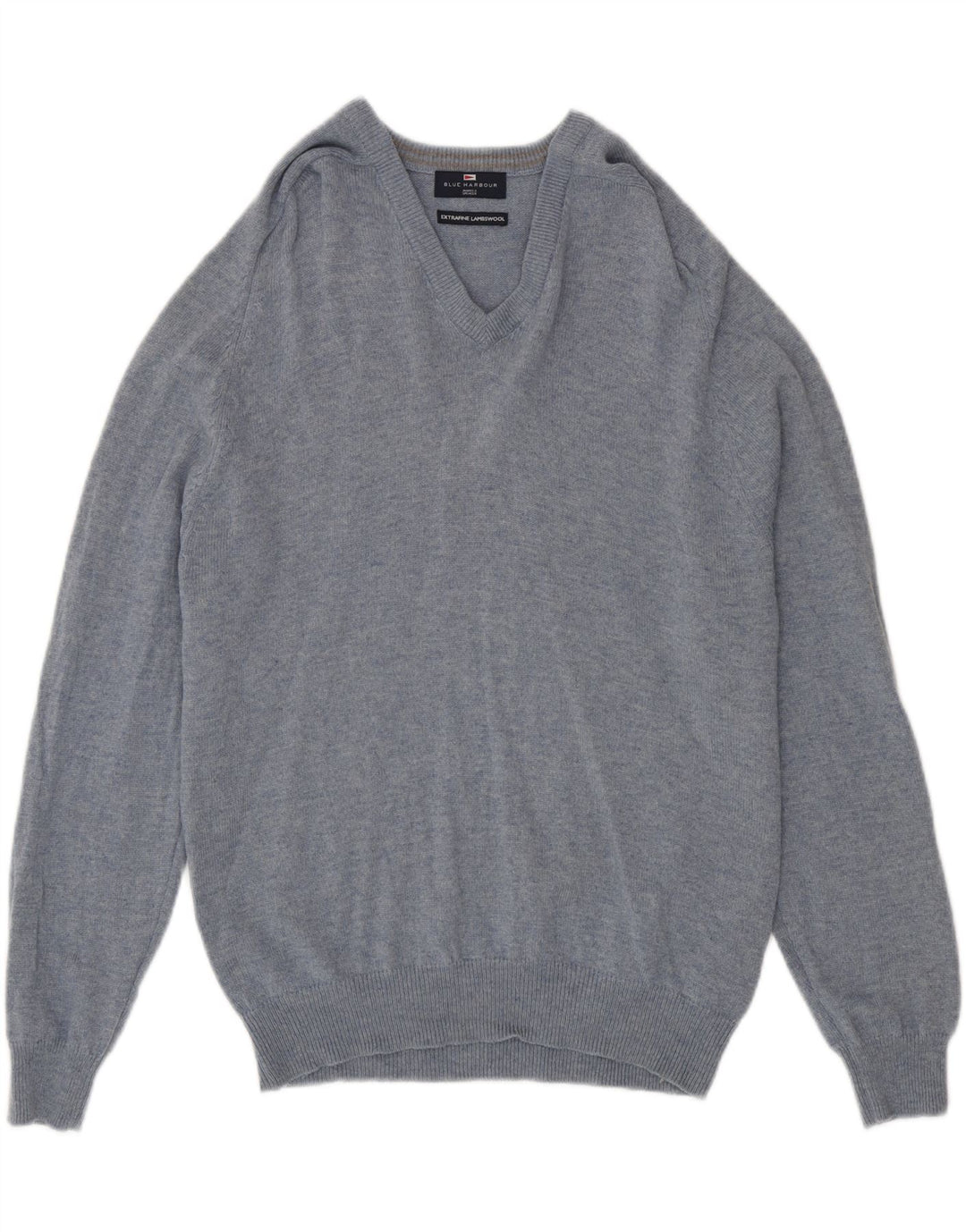 Maglione da uomo Marks & Spencer Blue Harbour con scollo a V Blu medio