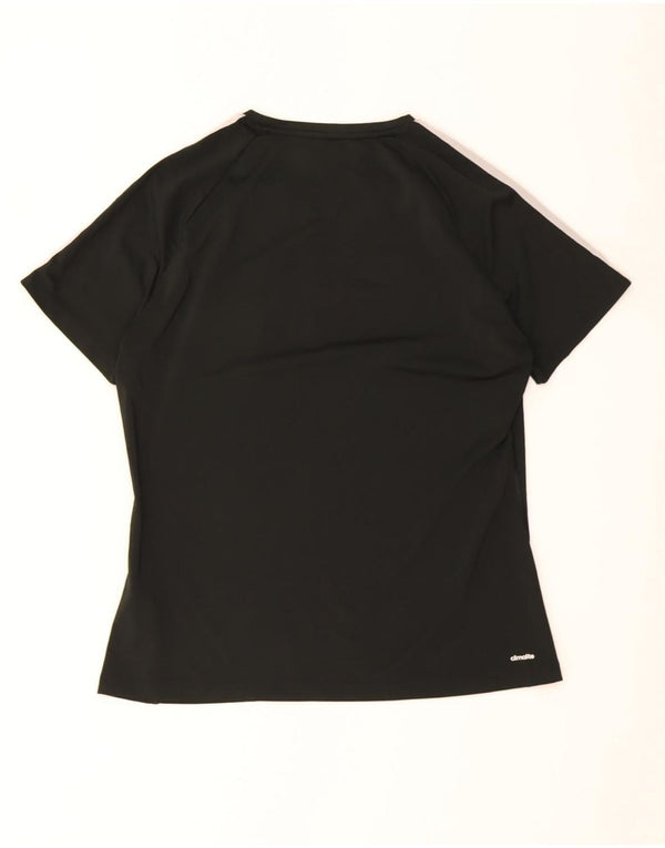 T-shirt Adidas Climalite da donna Top UK 16/18 Large Nero Poliestere