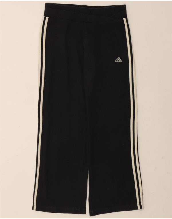 Pantaloni della tuta da donna Adidas UK 10 piccoli in cotone nero