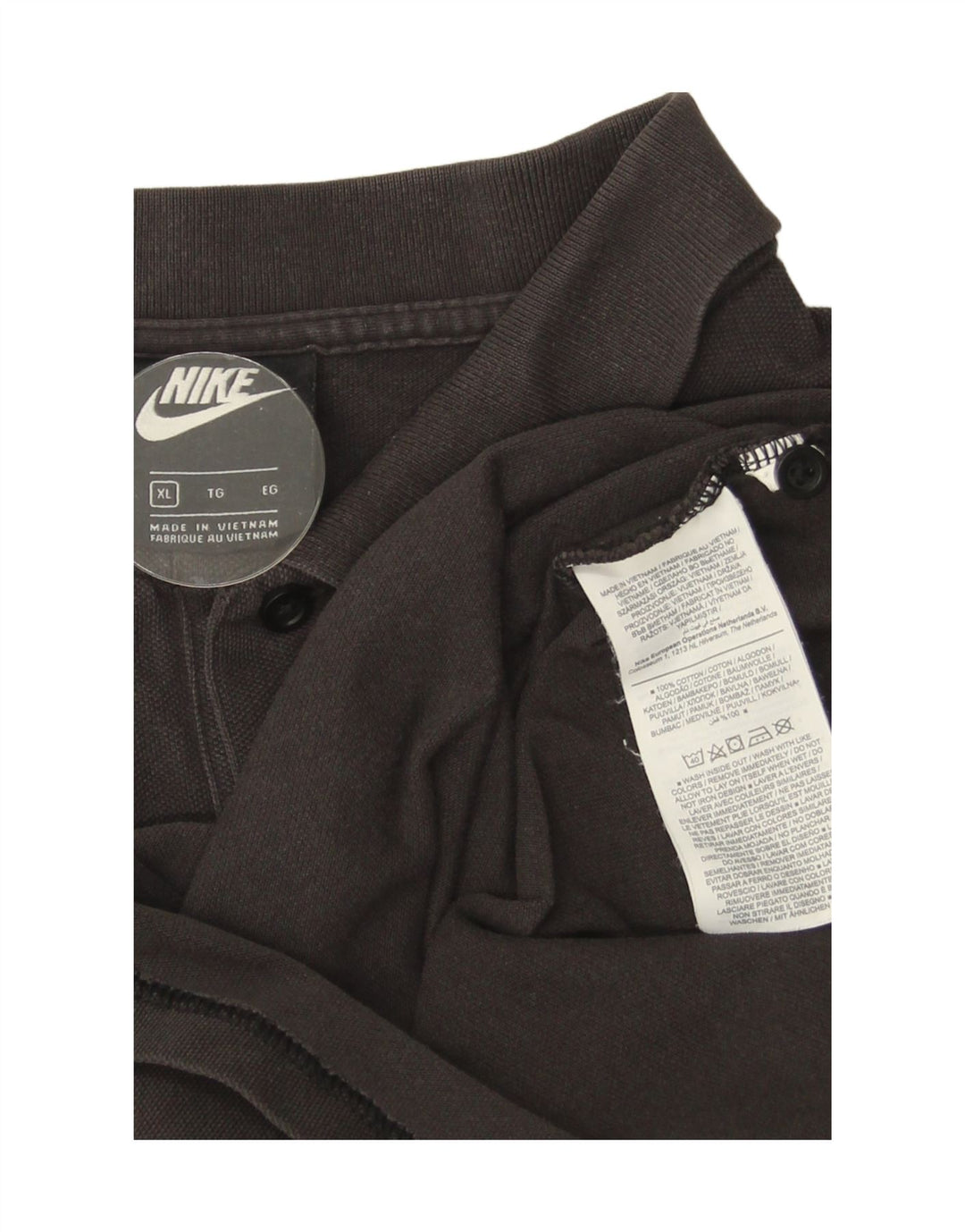 Polo Nike da uomo XL in cotone nero