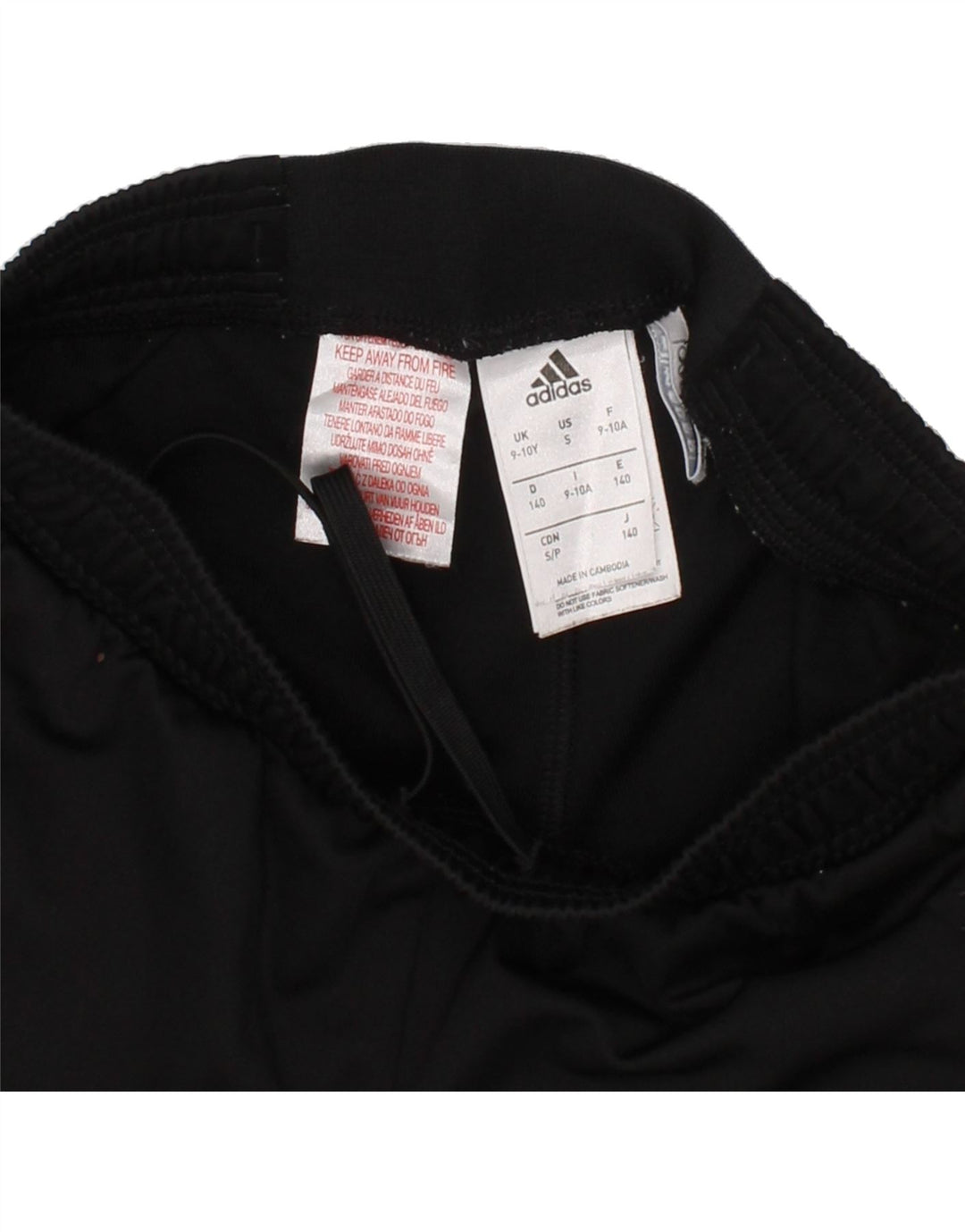ADIDAS Boys Climacool Graphic Sport Shorts 9-10 Years Black Polyester Vintage Adidas and Second-Hand Adidas from Messina Hembry 