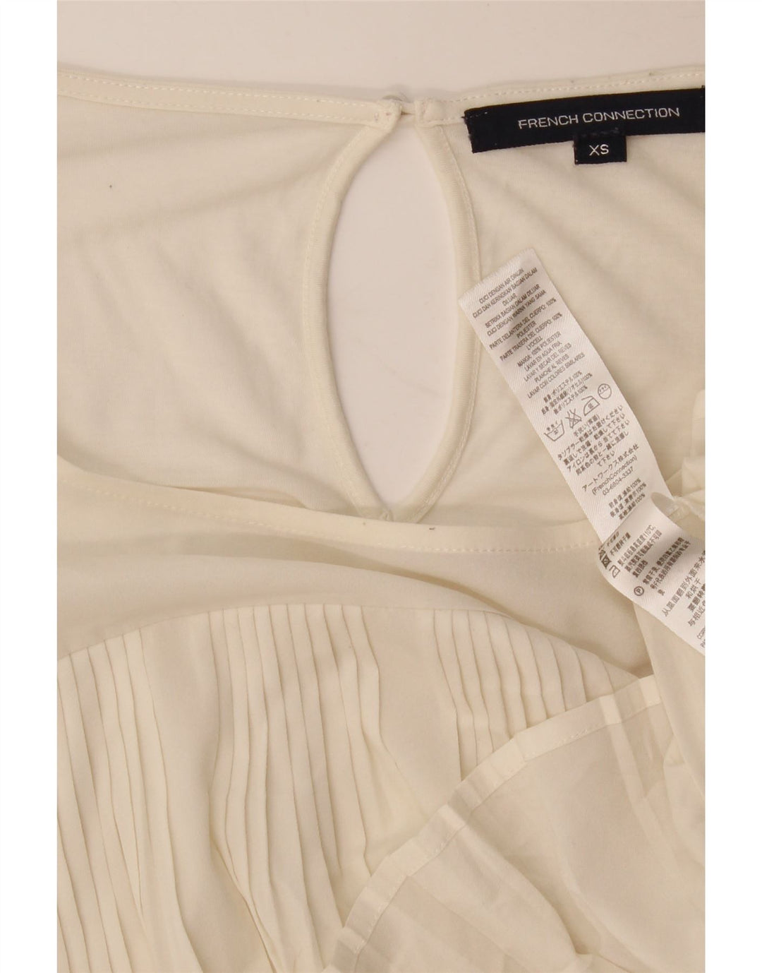 Top camicetta oversize da donna French Connection UK 6 XS poliestere bianco