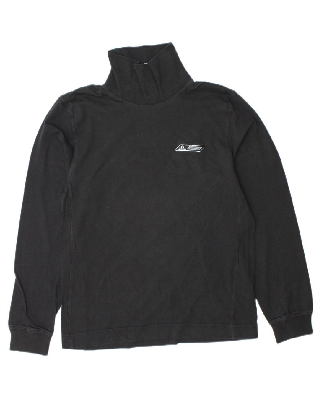 ADIDAS Mens Top Long Sleeve Medium Black Cotton