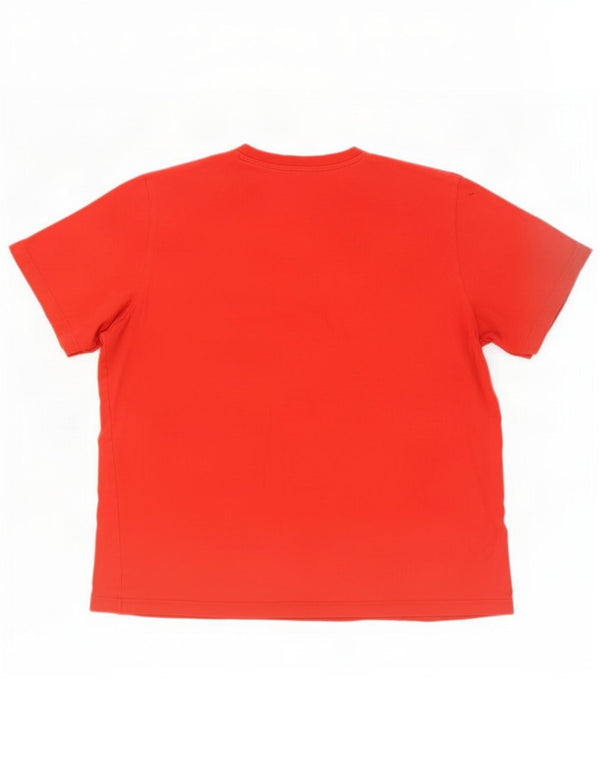 T-shirt grafica da uomo Adidas Top XL in cotone rosso