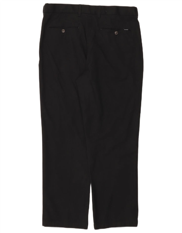 Pantaloni da abito dritti da uomo Marks & Spencer W36 L29 cotone nero