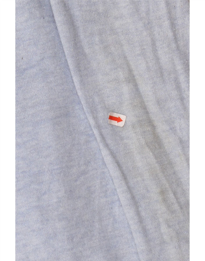 ZARA Maglione Cardigan Aperto a Linea Lunga da Donna UK 14 Large Blu Viscosa